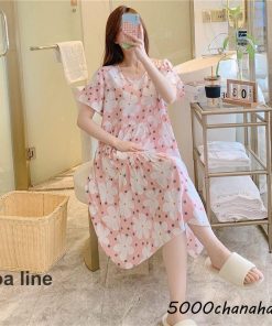 パジャマ 半袖 ルームウェア レディース ワンピース 涼しい 部屋着 上下セット 春夏 可愛い 柔らかい 女性 寝間着 韓国風