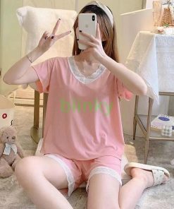 パジャマ ルームウェア レディース 夏 レーヨンパジャマ いルームウェア ロングパンツ上下セット半ズボン2点セットパジャマ 部屋着 カジュアル