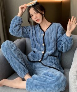 パジャマ レディース 冬 ルームウェア 上下セット 裏起毛 部屋着 長袖 セットアップ 厚手 大きいサイズ 防寒 カジュアル コンフォート きれいめ